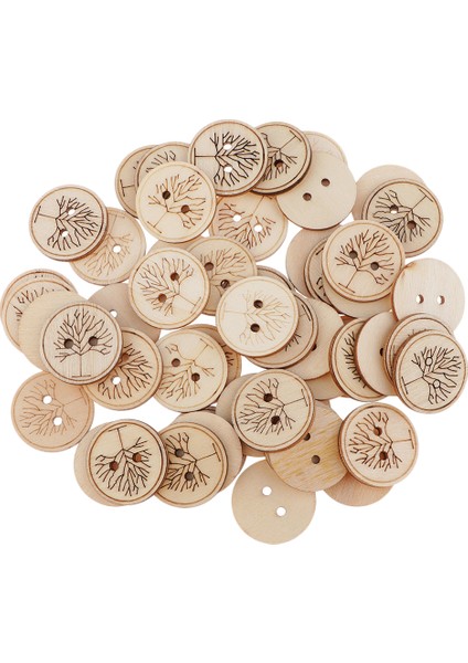 50ADET Karışık Ağaç Desen Ahşap Düğmeler Giyim Dikiş (Yurt Dışından) modelleri