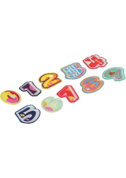 10X Nakış 0-9 Yama Giysileri Üzerinde Dikiş Kot Palto Aplike Süsleme Çok Renkli 26-40MM (Yurt Dışından) fırsatları