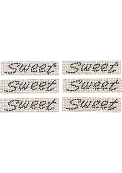 6 Adet Tatlı Harfler Rhinestone Yamaları Kıyafet Torbası Yamaları Için Kristal Rozetler (Yurt Dışından)