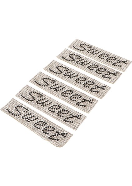 6 Adet Tatlı Harfler Rhinestone Yamaları Kıyafet Torbası Yamaları Için Kristal Rozetler (Yurt Dışından) modelleri