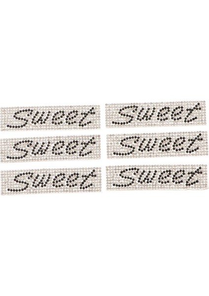 6 Adet Tatlı Harfler Rhinestone Yamaları Kıyafet Torbası Yamaları Için Kristal Rozetler (Yurt Dışından) fırsatları