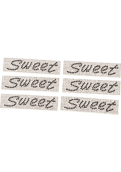 6 Adet Tatlı Harfler Rhinestone Yamaları Kıyafet Torbası Yamaları Için Kristal Rozetler (Yurt Dışından) indirimleri