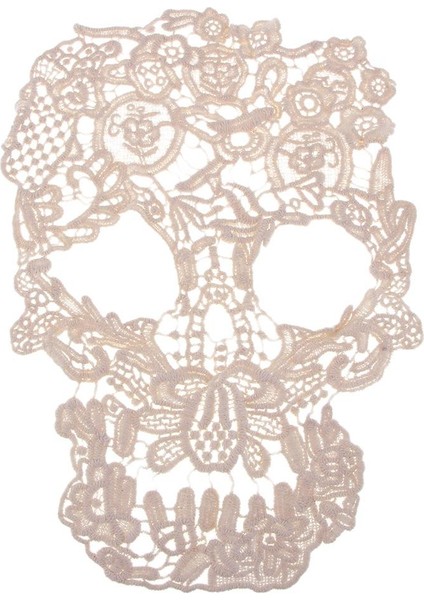 1 Adet Pamuk Işlemeli Kafatası Yamaları Kıyafetler Için Aplike (Yurt Dışından)