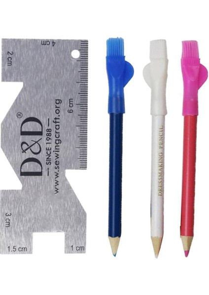4 Adet Terzi Terzi Zanaat Giyim Kalemleri Fırça Terzi Tebeşir Kalemi Dikiş (Yurt Dışından)