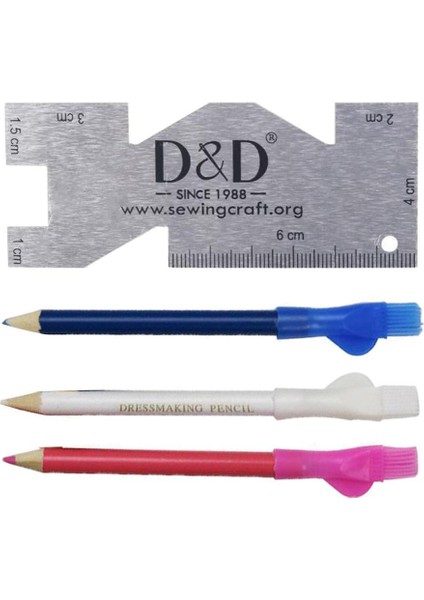 4 Adet Terzi Terzi Zanaat Giyim Kalemleri Fırça Terzi Tebeşir Kalemi Dikiş (Yurt Dışından) modelleri