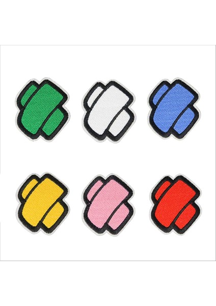 6x Renkli Bant Yardım Demirinde Dikiş Yaması Rozet Ceketler Şapkalar Motif Aplike (Yurt Dışından)