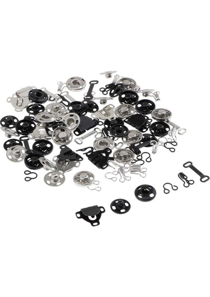 50 Set Dikiş Kancası Göz Kapatma Yedek Sütyen Kancaları (Yurt Dışından)