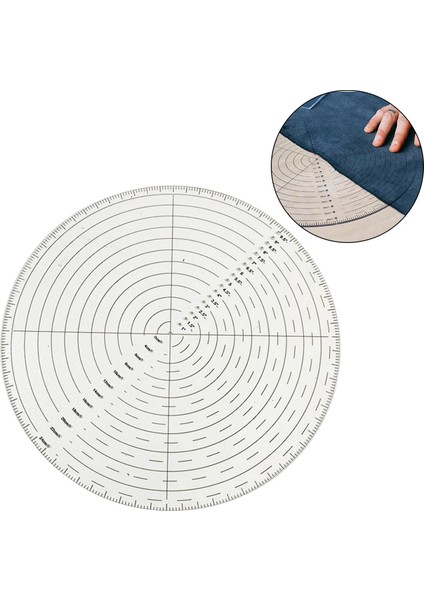 Şeffaf Pusula Dairesi Kesici Çizim Kılavuzu Kesici 10 " Dikiş Göstergesi Için (Yurt Dışından) fırsatları