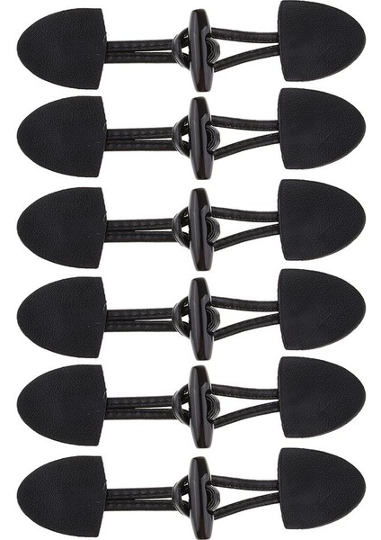 6 Çift Siyah Deri Boynuz Geçiş Düğmeleri Palto Ceketi Için Dikiş Kapanışları (Yurt Dışından)