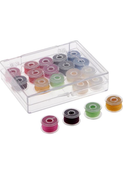 20ADET Temiz Dikiş Makinesi Bobin Plastik Makaraları Iş Parçacığı Depolama Çantası (Yurt Dışından)