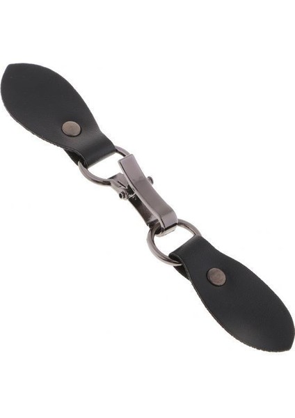 5x1 Set Siyah Deri Geçiş Düğmeleri Gümüş Metal Hook Duffle Coat Harfer 5 Adet (Yurt Dışından)