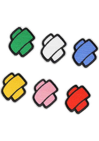 6x Renkli Bant Yardım Demirinde Dikiş Yaması Rozet Ceketler Şapkalar Motif Aplike (Yurt Dışından) fiyatları