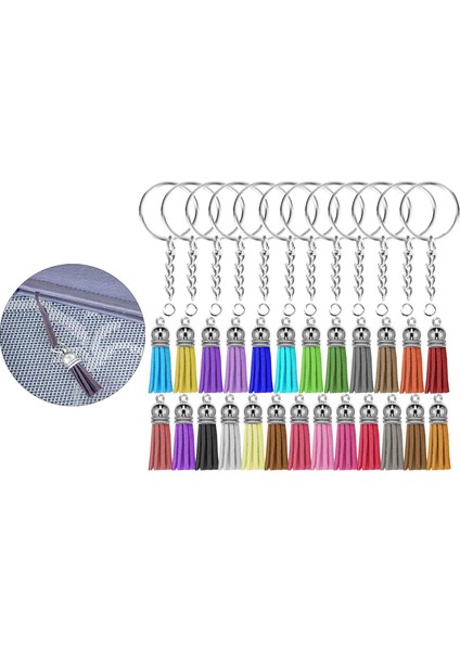 150ADET Anahtarlık Püskülleri Ayarlanmış Çeşitli Renkler Püsküller Anahtarlık Halkaları Toplu (Yurt Dışından) modelleri
