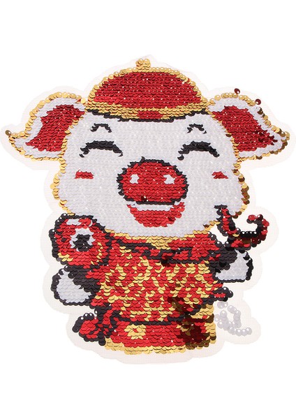 Domuz Karikatür Nakış Rozeti - Yamalara Dikiş - Aplike Süslemeleri (Yurt Dışından)