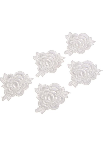 5ADET Dantel Çiçek Aplikler Nakış Yamaları Kumaş Delik Çubuğu Onarım 5 Adet Gül (Yurt Dışından) fırsatları