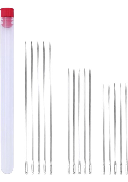 15ADET 3 Boyutlar Büyük Göz Iğneleri Ekstra Uzun El Dikiş Kapitone Departma Aletleri (Yurt Dışından)