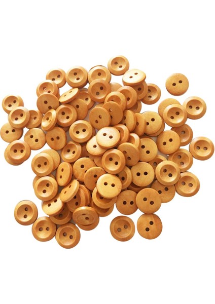 100ADET Ahşap Düğmeleri Dikiş 2 Delik Giyim Aksesuarları Için Yuvarlak Kahverengi 15MM Ahşap 15MM (Yurt Dışından) indirimleri
