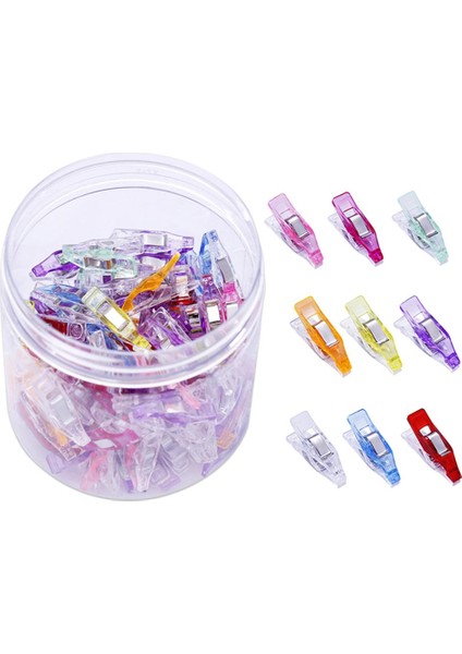 100 Dikiş Klipsinin Paketi Kapitone Bağlayıcı Klipsler Tüm Amaçlı Klipler Işçilik Tığ Işi ve Örgü Için Çok Renkli Dikiş Zanaat Kelepçeleri Kumaş Klipsler (Yurt Dışından) fiyatları