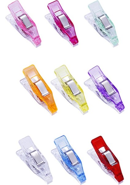 100 Dikiş Klipsinin Paketi Kapitone Bağlayıcı Klipsler Tüm Amaçlı Klipler Işçilik Tığ Işi ve Örgü Için Çok Renkli Dikiş Zanaat Kelepçeleri Kumaş Klipsler (Yurt Dışından) modelleri