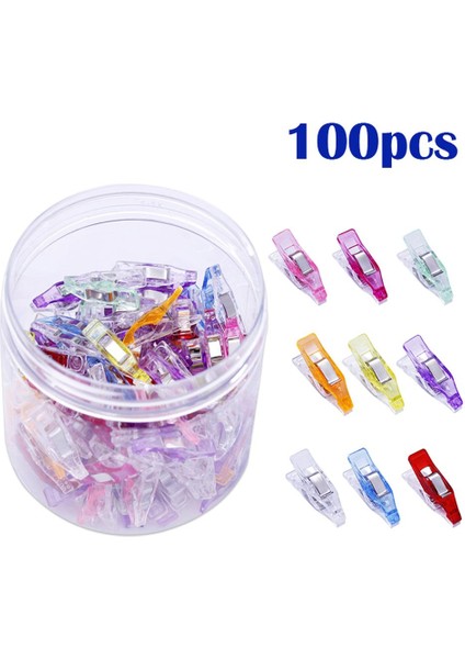 100 Dikiş Klipsinin Paketi Kapitone Bağlayıcı Klipsler Tüm Amaçlı Klipler Işçilik Tığ Işi ve Örgü Için Çok Renkli Dikiş Zanaat Kelepçeleri Kumaş Klipsler (Yurt Dışından) fırsatları