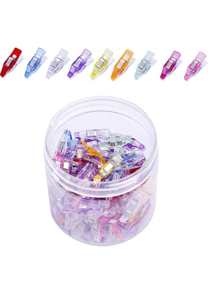 100 Dikiş Klipsinin Paketi Kapitone Bağlayıcı Klipsler Tüm Amaçlı Klipler Işçilik Tığ Işi ve Örgü Için Çok Renkli Dikiş Zanaat Kelepçeleri Kumaş Klipsler (Yurt Dışından) indirimleri