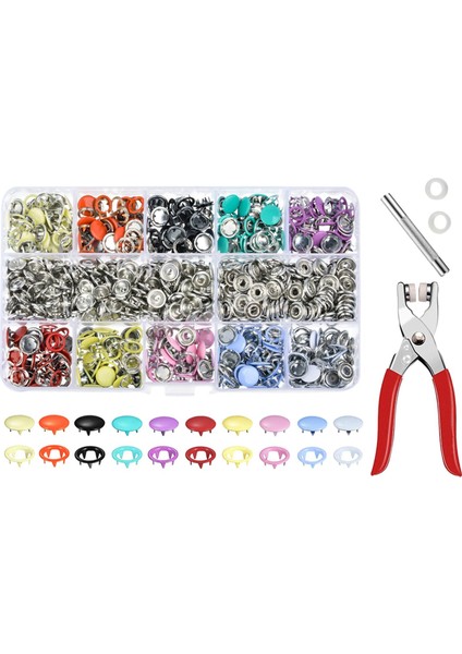 Snap Düğmeler Halkalar Defence Plıer Pres Tool Kit Dikiş Crafting Giysileri (Yurt Dışından)