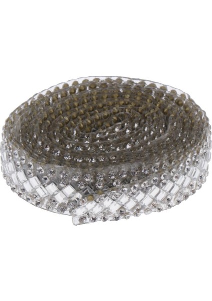 Rhinestone Trim Aplike 1 Yarda Kristal Zinciri Bantlama Elmas Kare Çiçek (Yurt Dışından) fiyatları