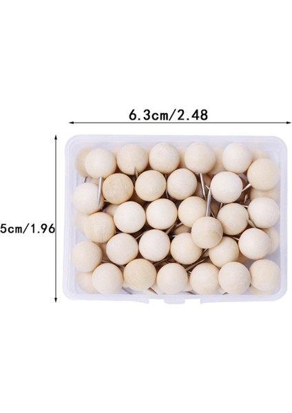 60ADET Ahşap Itme Iğneleri Doğal Ahşap Renk Yenilik Dekoratif Başpak Başlıklar (Yurt Dışından) fırsatları