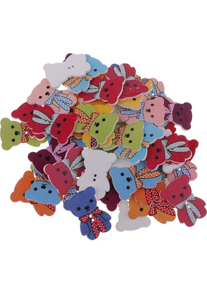 50ADET Sevimli Hayvan T Ahşap Düğme 2 Delik Giyim Dikiş Noel Ayı (Yurt Dışından) indirimleri