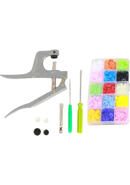 158ADET T3 T5 T8 Plastik Snap Düğmesi Snaps Pense Dikiş ve Işletme Için 15 Çok Renklendirme (Yurt Dışından)