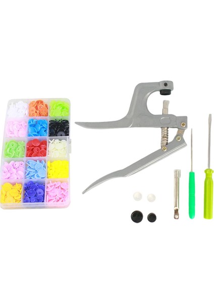 158ADET T3 T5 T8 Plastik Snap Düğmesi Snaps Pense Dikiş ve Işletme Için 15 Çok Renklendirme (Yurt Dışından) fiyatları