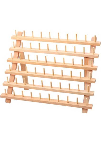 Doğal Ahşap Katlanmış Iplik Raf Dikiş Nakış Bobinleri Iplik Organizatör 60X30CM- (Yurt Dışından) fiyatları