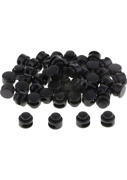 50X Çift Delikli Kordon Kilit Durdurucular Paracord Sırt Çantası Için Plastik Yay Durağı 50ADET 13MM (Yurt Dışından)