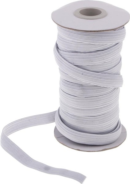 1 Rulo 10MM Elastics Streç Bant Elbise Pantolon Iç Çamaşırı Dikiş Firması Beyaz (Yurt Dışından)