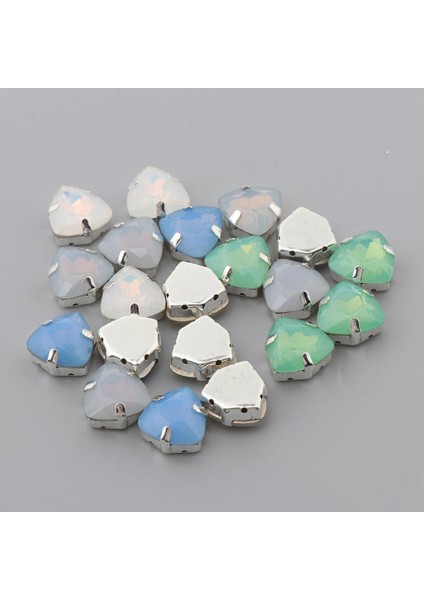 20ADET Üçgen Yüzlü Cam Taşları Dikiş Düz Backback Crystal Rhinestone Craft (Yurt Dışından) fiyatları