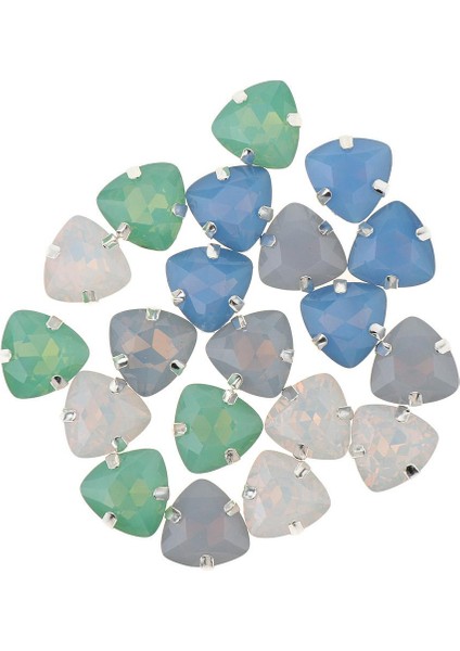 20ADET Üçgen Yüzlü Cam Taşları Dikiş Düz Backback Crystal Rhinestone Craft (Yurt Dışından) modelleri