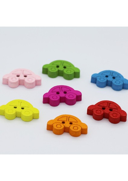 100 Adet Karışık Renkli Ahşap Düğmeler Dikiş Için 2 Delikli Araba Düğmeleri (Yurt Dışından) modelleri