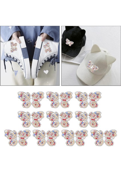 Işlemeli Yamalar Üzerinde 10X Kelebek Demir Aplike Yama Basitlik Motifi (Yurt Dışından) fırsatları