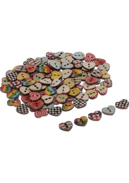 Kalp 2 Delik Düğmeleri 3 Adet (Yurt Dışından) fırsatları