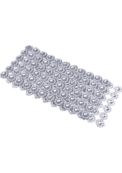 10 Metre Ayçiçeği Rhinestone Zinciri Şerit Dikiş Dikiş Dekor Aplike Gümüş (Yurt Dışından)