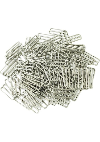 100 Adet Metal Gümüş Sütyen Kayış Ayarlayıcı Kaydırıcı Kanca Şekil 8 Iç Çamaşırı Tokası (Yurt Dışından)