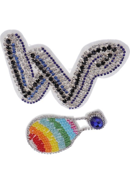 2x Rhinestone Boncuk Balon Alfabe Yamaları Giysileri Kot Hats Aplike (Yurt Dışından) fırsatları