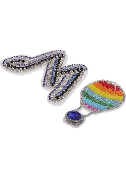2x Rhinestone Boncuk Balon Alfabe Yamaları Giysileri Kot Hats Aplike (Yurt Dışından) indirimleri