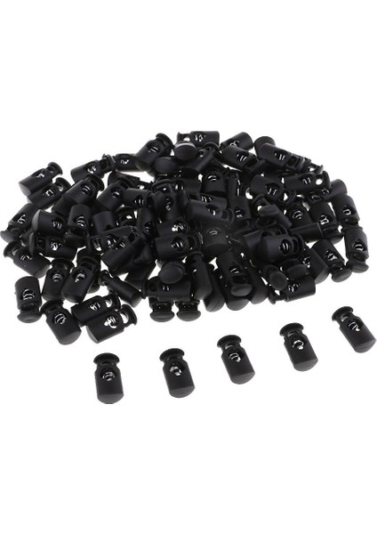 100ADET Yararlı Plastik Geçiş Yay Tokası Tek Delikli Tel Kordon Kilitleri 100 Adet 20MM (Yurt Dışından)