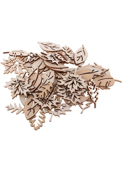 50 Adet Ahşap Yaprak Süslemeleri Fotoğraf Çekmek Için Bitmemiş Ahşap Cips (Yurt Dışından) indirimleri