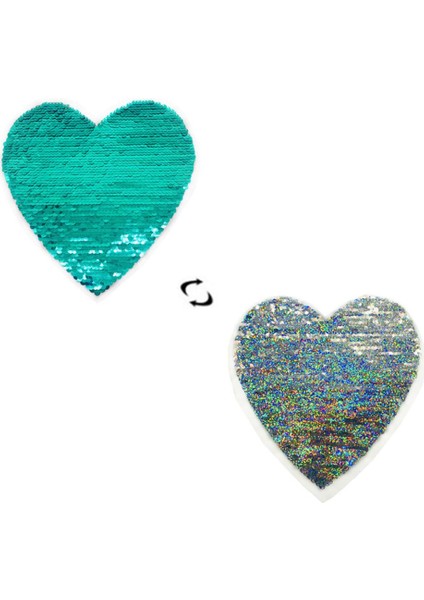 Kalbin Tersinir Renk Değiştiren Pulları Çanta Giysileri Için Dikiş Yamaları (Yurt Dışından) fırsatları