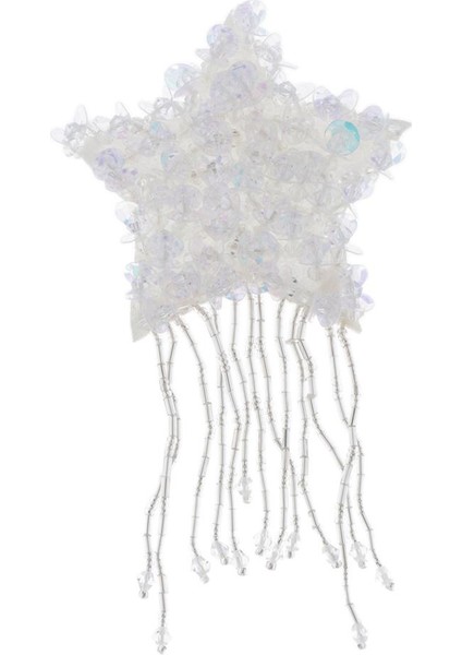 Yıldız Püskül Aplike Kıyafetler Süslemesi Süsleme Yama Rozeti Çanta Beyaz (Yurt Dışından)