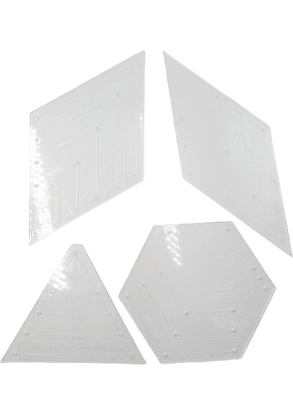 4 Pack Net Akrilik Kapitone Cetvel Şablonu Terzi Çizim Dokuma Ölçüm (Yurt Dışından) fiyatları