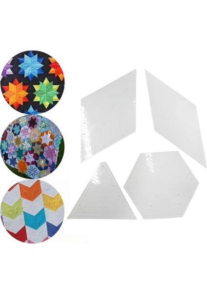 4 Pack Net Akrilik Kapitone Cetvel Şablonu Terzi Çizim Dokuma Ölçüm (Yurt Dışından) modelleri