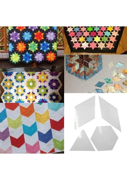 4 Pack Net Akrilik Kapitone Cetvel Şablonu Terzi Çizim Dokuma Ölçüm (Yurt Dışından) fırsatları